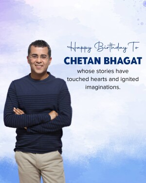 Get Chetan Bhagat Birthday Images from Brands.live