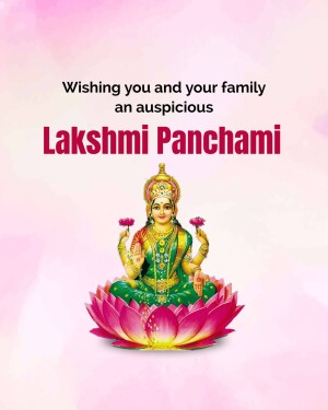 Image depicting Goddess Lakshmi for Lakshmi Panchami wishes