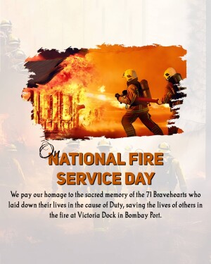 Image depicting firefighters in action with a tribute to those who lost their lives in the Victoria Dock fire.