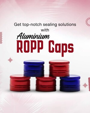Image of Aluminum ROPP caps for bottle sealing