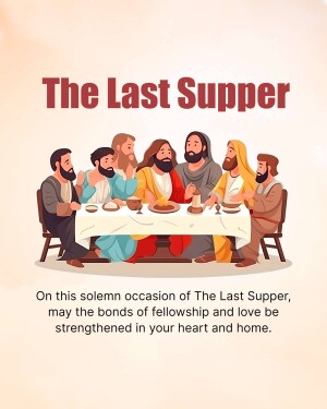 Cartoon illustration of The Last Supper with Jesus and his disciples
