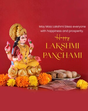 Lakshmi Panchami idol with flowers and sweets