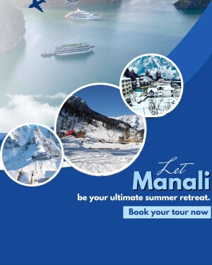 Scenic view of Manali with cruise ship and snowy mountains
