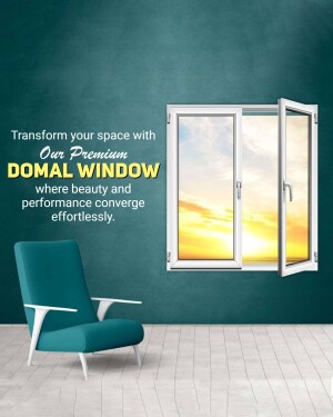Domal window in a modern room with a view