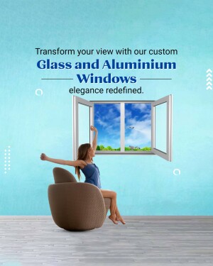 Woman enjoying the view through new glass and aluminum windows