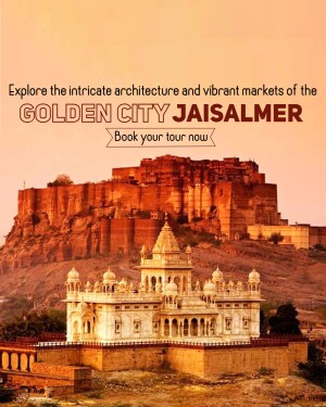 Jaisalmer Fort, Rajasthan, India - A stunning view of the golden sandstone architecture.