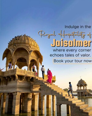Jaisalmer Fort with people walking on the steps