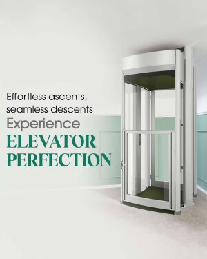 Modern home elevator with stainless steel finish