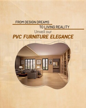 Modern living room interior with PVC furniture, showcasing elegance and design.