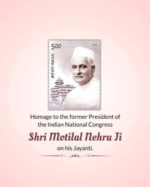 Indian postage stamp featuring Motilal Nehru