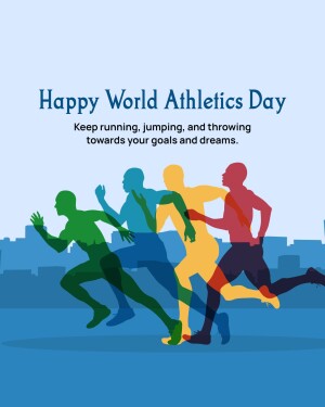Illustration of runners celebrating World Athletics Day