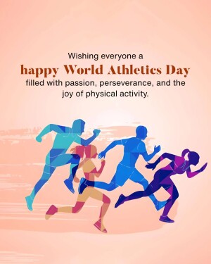 Illustration of runners celebrating World Athletics Day