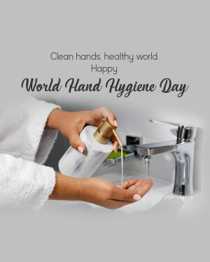 Person washing hands with soap and water for World Hand Hygiene Day