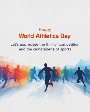 World Athletics Day celebration with runners silhouette