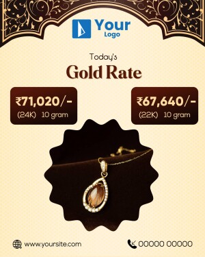 Gold Rate Update with Jewelry Image