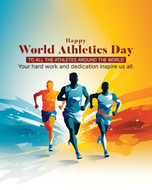 Illustration of runners celebrating World Athletics Day