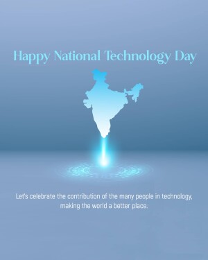 National Technology Day graphic with India map