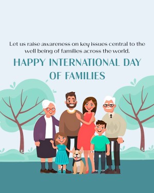 Illustration of a family celebrating International Day of Families