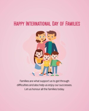 Illustration of a family celebrating International Day of Families