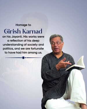 Portrait of Girish Karnad, Indian actor, playwright, and director