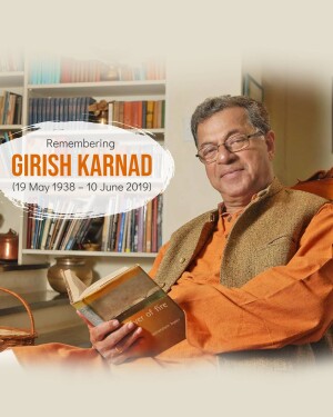 Portrait of Girish Karnad, Indian actor, playwright, and director