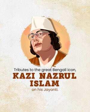 Portrait of Kazi Nazrul Islam