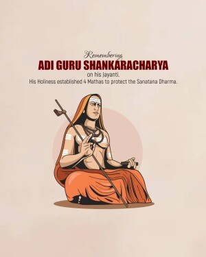 Illustration of Adi Guru Shankaracharya