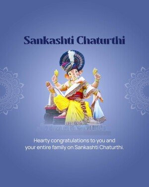 Image of Lord Ganesha for Sankashti Chaturthi