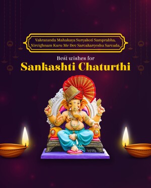 Image of Lord Ganesha for Sankashti Chaturthi