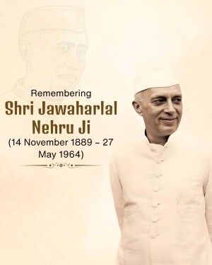 Portrait of Jawaharlal Nehru, India's first Prime Minister