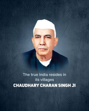 Portrait of Chaudhary Charan Singh, former Prime Minister of India
