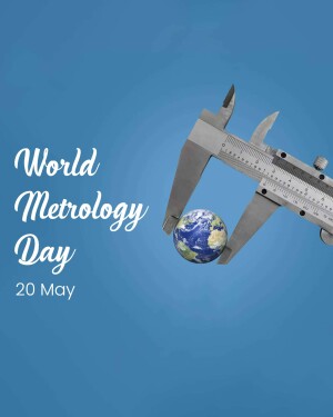 World Metrology Day graphic with Earth held by calipers