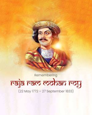 Create Raja Ram mohan Rai Jayanti Poster | Brands.live