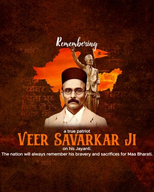 Poster commemorating Veer Savarkar on his Jayanti