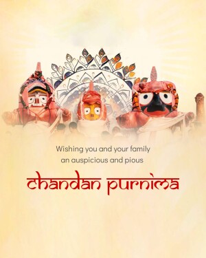 Chandan Purnima festival image with traditional masks