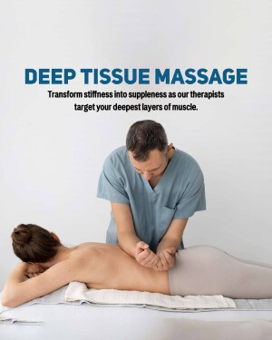 A massage therapist working on a client's back during a deep tissue massage.