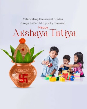Akshaya Tritiya celebration with family and traditional pot