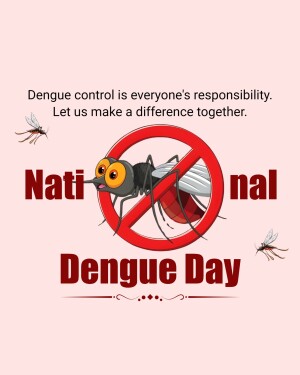 Poster promoting National Dengue Day and mosquito control