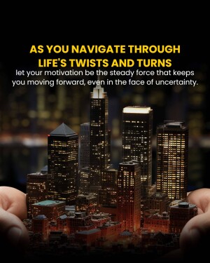 Miniature city held in hands with motivational text