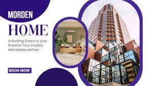 Morden Home - Real Estate Advertisement Banner For Facebook