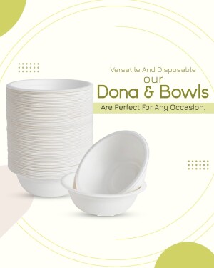 Stack of white Dona & Bowls with a single bowl highlighted