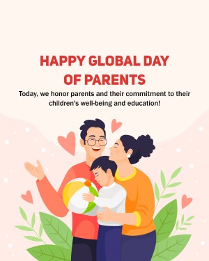 Illustration of a family celebrating Global Day of Parents