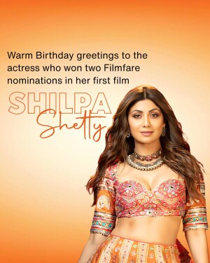 Shilpa Shetty birthday wish with portrait
