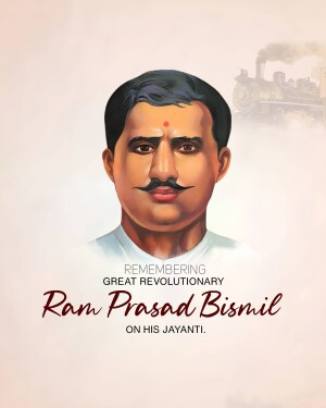 Portrait of Ram Prasad Bismil, an Indian revolutionary
