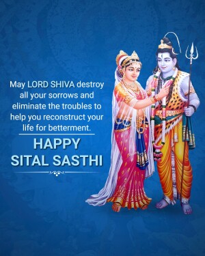 Lord Shiva and Parvati on Sital Sasthi