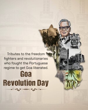Image commemorating Goa Revolution Day and honoring freedom fighters.