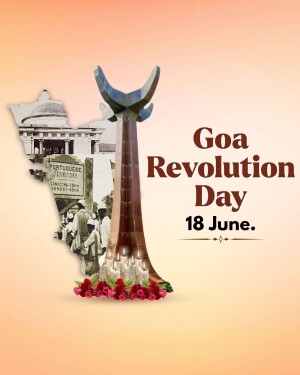 Commemorative image for Goa Revolution Day on June 18th