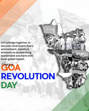 Goa Revolution Day poster with map and historical imagery