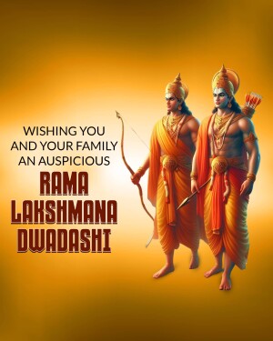 Rama and Lakshmana wishing auspicious Rama Lakshmana Dwadashi