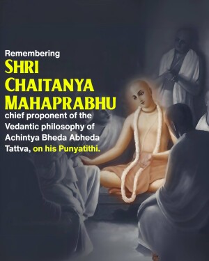 Image of Shri Chaitanya Mahaprabhu, a key figure in Gaudiya Vaishnavism